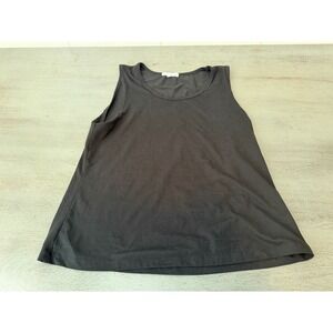Runway Ready Womens 1X Black Sleeveless Tank Top Scoop Neck Stretch Casual Basic